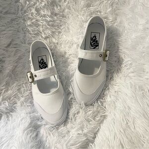 NEW Cute kawaii Vans White Buckle Sneakers flats